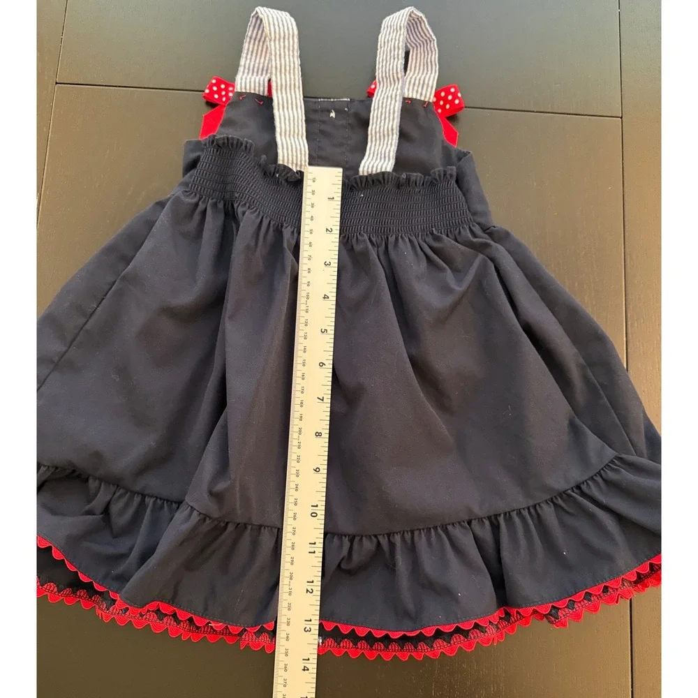 Goodlad Girls Crab Sundress Size 2T Toddler‎ Girls Navy Embroidered Sleeveless
